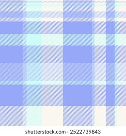 Customizable check vector background, fade textile plaid fabric. Easter texture pattern seamless tartan in blue and light colors palette.