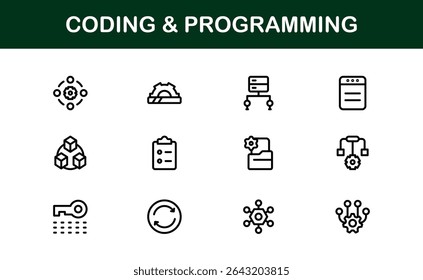 Customizable Coding and Programming Icons. Premium Icons for Development, Design Systems, and Tech Workflows