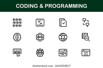 Customizable Coding and Programming Icons. Premium Icons for Development, Design Systems, and Tech Workflows