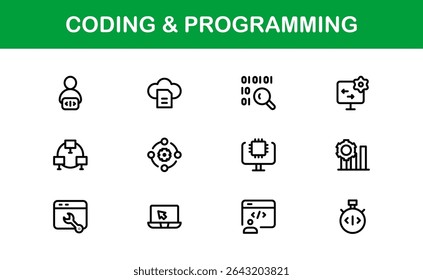 Customizable Coding and Programming Icons. Premium Icons for Development, Design Systems, and Tech Workflows