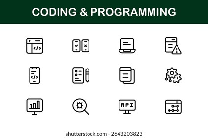 Customizable Coding and Programming Icons. Premium Icons for Development, Design Systems, and Tech Workflows