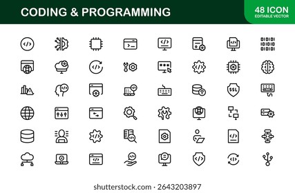 Customizable Coding and Programming Icons. Premium Icons for Development, Design Systems, and Tech Workflows