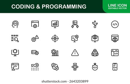 Customizable Coding and Programming Icons. Premium Icons for Development, Design Systems, and Tech Workflows