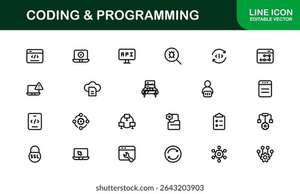 Customizable Coding and Programming Icons. Premium Icons for Development, Design Systems, and Tech Workflows