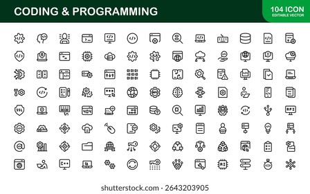Customizable Coding and Programming Icons. Premium Icons for Development, Design Systems, and Tech Workflows
