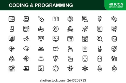 Customizable Coding and Programming Icons. Premium Icons for Development, Design Systems, and Tech Workflows