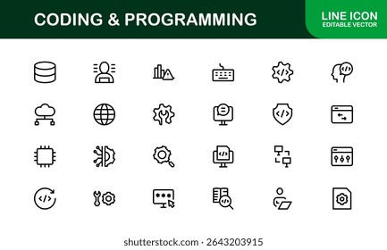 Customizable Coding and Programming Icons. Premium Icons for Development, Design Systems, and Tech Workflows