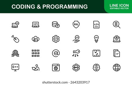 Customizable Coding and Programming Icons. Premium Icons for Development, Design Systems, and Tech Workflows