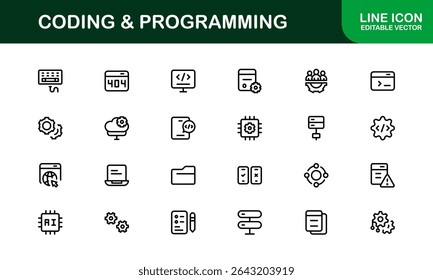 Customizable Coding and Programming Icons. Premium Icons for Development, Design Systems, and Tech Workflows