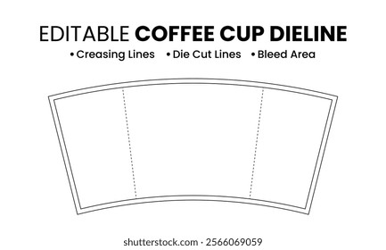 Customizable Coffee Cup Dieline Template