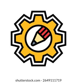 ícone de cor personalizável vetor. sinal personalizável. ilustração de símbolo isolado