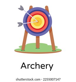 A customizable doodle icon of archery 