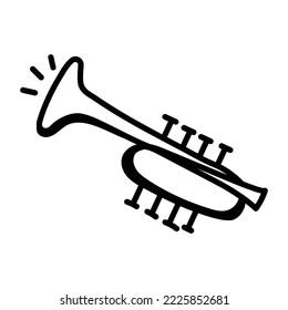 A customizable doodle icon of bugle 