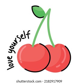 A customizable doodle sticker of love yourself 