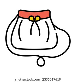 Customizable drawing icon of shoulder bag