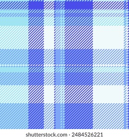 Fondo de tela personalizable sin fisuras, nueva textura de Vector de control. Parte de patrón textil tartán a cuadros en colores azul y crema de menta paleta.