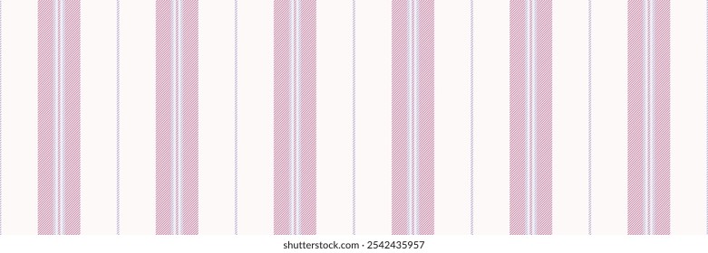 Customizable fabric texture background, figure pattern seamless vector. Easter lines vertical textile stripe in snow and pink colors palette.