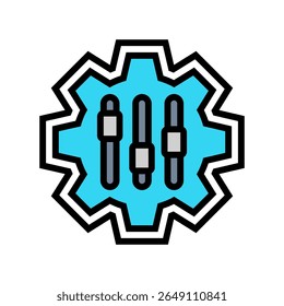 recursos personalizáveis ícone de cor vetor. recursos personalizáveis sinal. símbolo isolado ilustração
