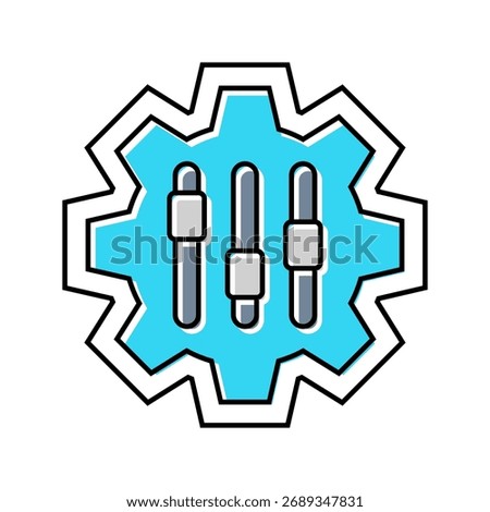 customizable features color icon vector. customizable features sign. isolated symbol illustration