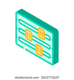recursos personalizáveis ícone isométrico vetor. recursos personalizáveis sinal. símbolo isolado ilustração