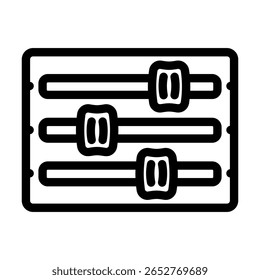 recursos personalizáveis ícone de linha vetor. recursos personalizáveis sinal. isolado contorno símbolo ilustração preta