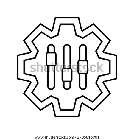 customizable features line icon vector. customizable features sign. isolated contour symbol black illustration
