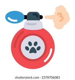 Icono plano personalizable de perfume animal 