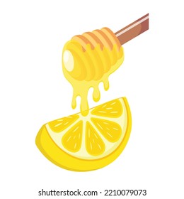 Un icono plano personalizable de limón de miel 