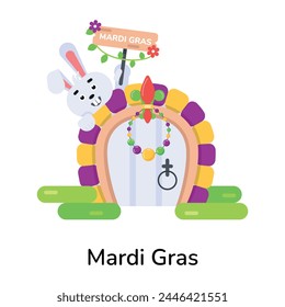 A customizable flat icon of mardi gras 