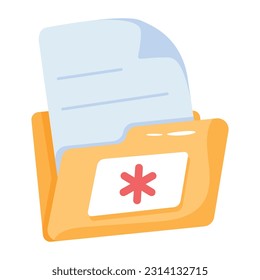 Icono plano personalizable del registro del paciente  