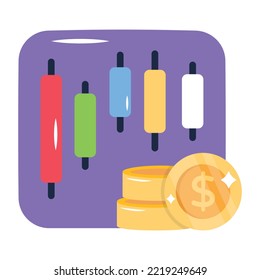 A customizable flat icon of wealth 