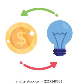 Un icono plano personalizable de riqueza 