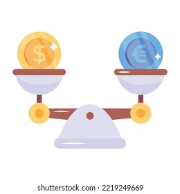 Un icono plano personalizable de riqueza 