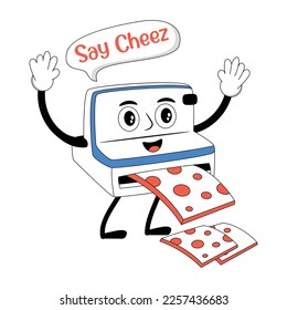 A customizable flat illustration of say cheese 