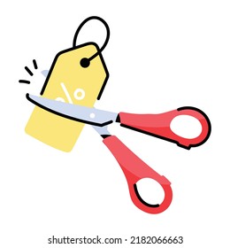 A customizable flat sticker of cost reduction 