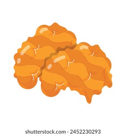 A customizable flat sticker of crispy wings
