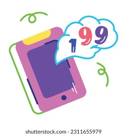 Pegatina plana personalizable de la llamada de emergencia 