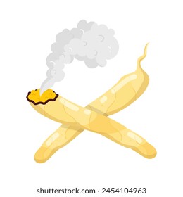 Ein anpassbarer flacher Aufkleber von Marihuana-Sticks
