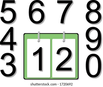 Customizable Flip Calendar Vector Illustration