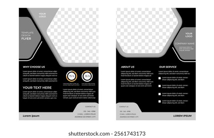 Customizable flyer template for corporate and business. flyer template