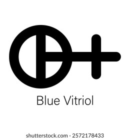 A customizable glyph icon of blue vitriol