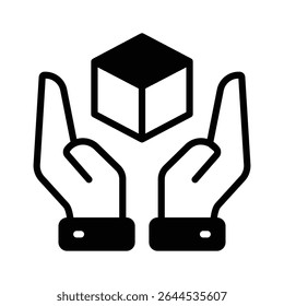 A customizable glyph icon of creative modelling