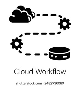Anpassbares Symbolsymbol zur Darstellung des Cloud-Workflows 