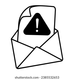 Customizable glyph icon of error mail 