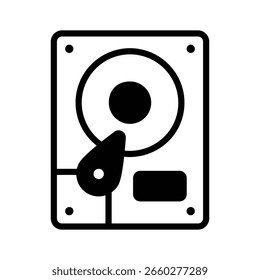 Un icono de glifo personalizable de acceso al disco duro
