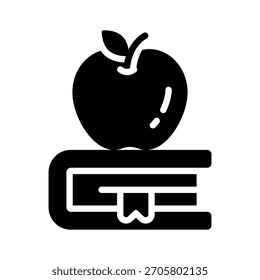 A customizable glyph icon of healthy knowledge