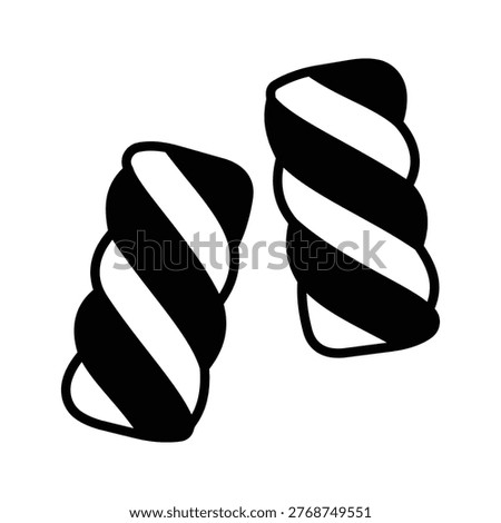 A customizable glyph icon of marshmallow sweet
