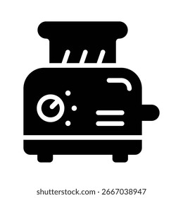 Um ícone de glifo personalizável de torradeira elétrica moderna