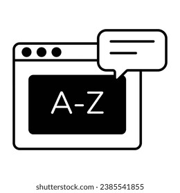 Un icono de glifo personalizable del curso en línea 