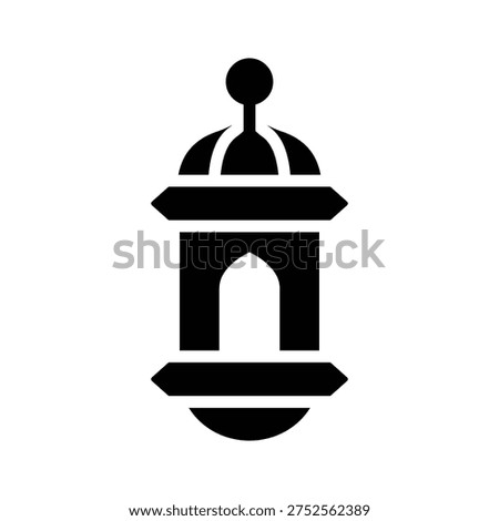 A customizable glyph icon representing islamic lantern